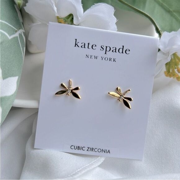 Kate Spade Take The Leap Delicate Dragonfly Studs - Picture 1 of 3